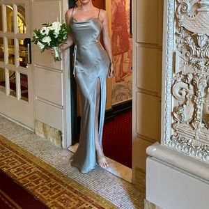 NWT Shona Joy La Lune Bias Cowl Maxi Dress in Sage